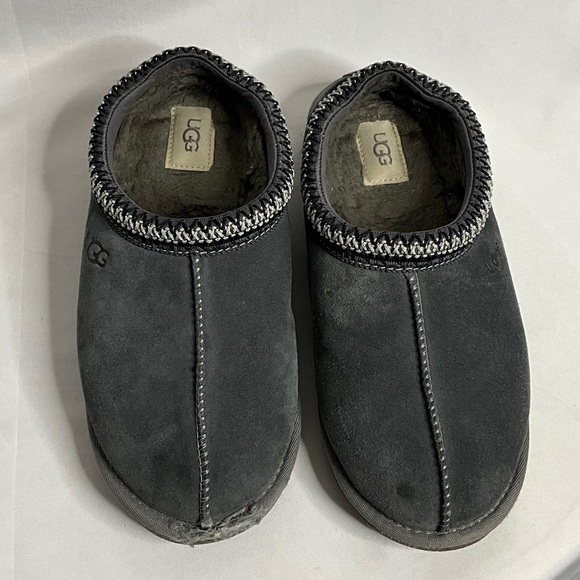 UGG Men's Tasman Charcoal Suede Slip-Ons - Picture 12 of 12